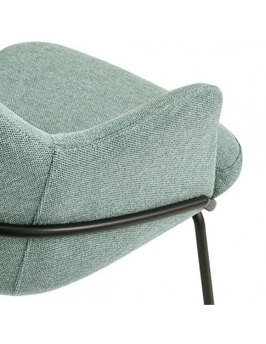 Silla con brazos ABIGAIL en tejido forest y...