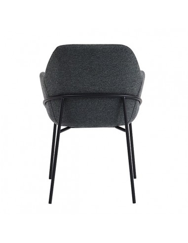 Silla con brazos ABIGAIL en tejido forest y...