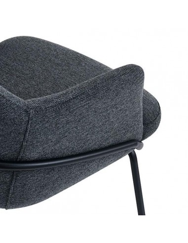 Silla con brazos ABIGAIL en tejido forest y...