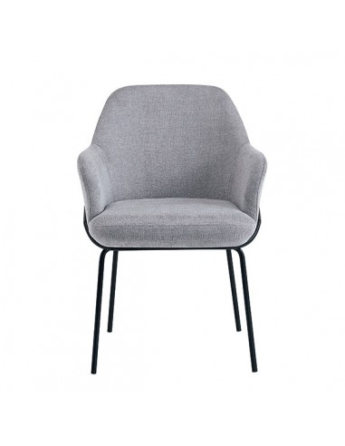 Silla con brazos ABIGAIL en tejido forest y...