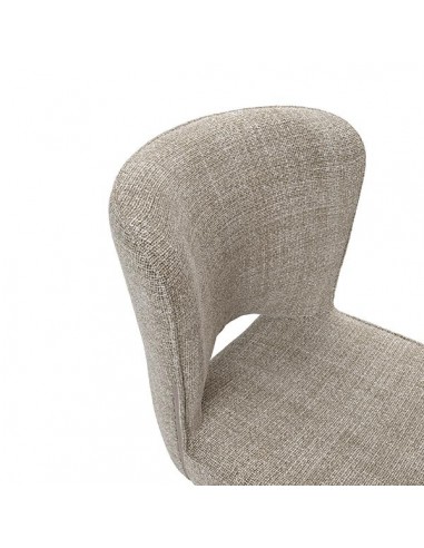 Silla de diseño AMAYA tapizada en tejido gris...
