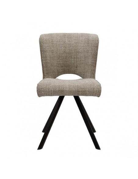 Silla de diseño AMAYA tapizada en tejido Tango y metal negro