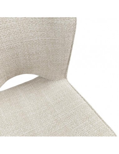 Silla de diseño AMAYA tapizada en tejido gris...