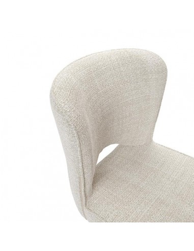 Silla de diseño AMAYA tapizada en tejido gris...