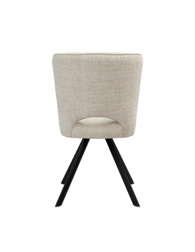 Silla de diseño AMAYA tapizada en tejido gris...
