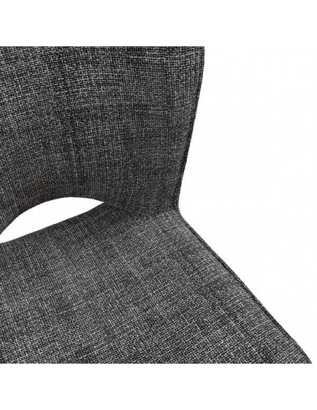 Silla de diseño AMAYA tapizada en tejido Tango y metal negro