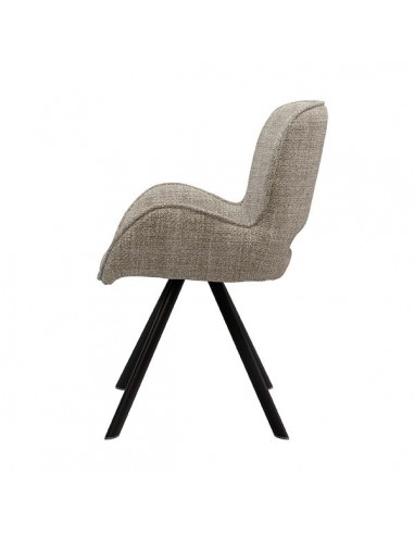 Silla de diseño con brazos ASTRID tapizada en...
