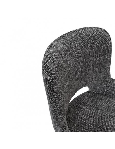 Silla de diseño con brazos ASTRID tapizada en tejido Tango y metal.