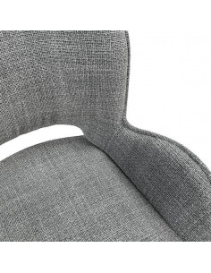 Silla de diseño con brazos ASTRID tapizada en tejido... 2
