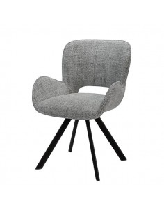 Silla de diseño con brazos ASTRID tapizada en tejido...