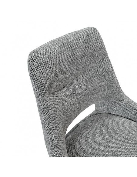 Silla de diseño Zahara tejido Tango y patas de acero color negro.