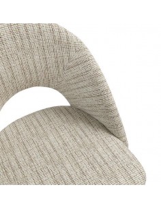 Silla mid century MAELE tejido Bora y patas de acero en... 2