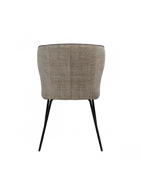 Cadeira design CISELIA em tecido Tango e pernas em metal preto.