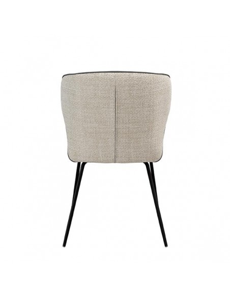 Cadeira design CISELIA em tecido Tango e pernas em metal preto.