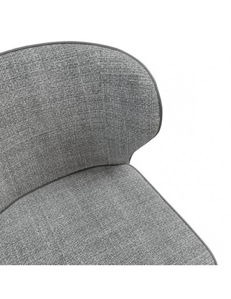 Silla de diseño CISELIA de tejido Tango y patas de metal en negro.