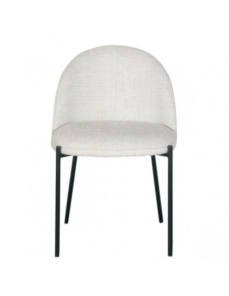 Silla Eamy de tejido Bora y respaldo chapado en fresno natural