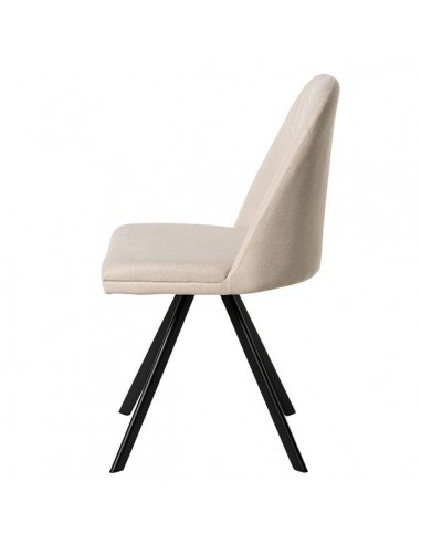 SILLA GIRATORIA RAVEN DE DISEÑO, TELA, METAL NEGRO