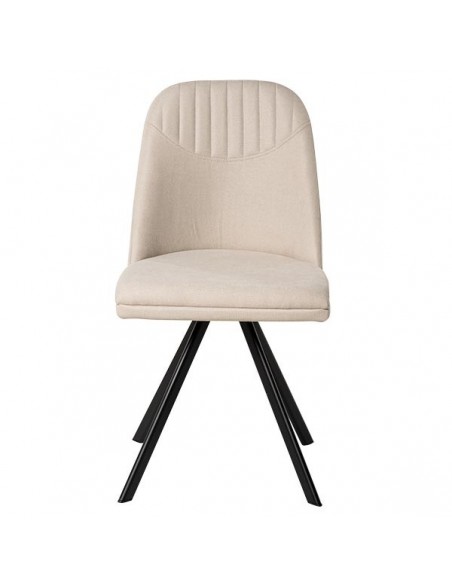 SILLA GIRATORIA RAVEN DE DISEÑO, TELA, METAL NEGRO