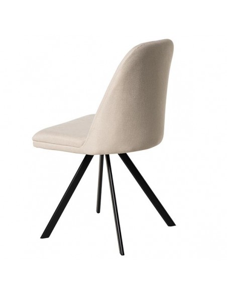 SILLA GIRATORIA RAVEN DE DISEÑO, TELA, METAL NEGRO