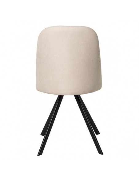 SILLA GIRATORIA RAVEN DE DISEÑO, TELA, METAL NEGRO