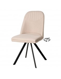 SILLA GIRATORIA RAVEN DE DISEÑO, TELA, METAL NEGRO 2