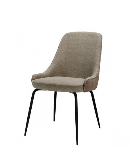 Cadeira de design AGATA em tecido combinado Forest e Suede