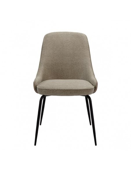 Silla de diseño AGATA de tejido combinado Forest y Suede