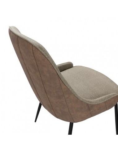 Silla de diseño AGATA de tejido combinado...