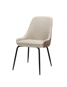 Silla de diseño AGATA de tejido combinado Forest y Suede