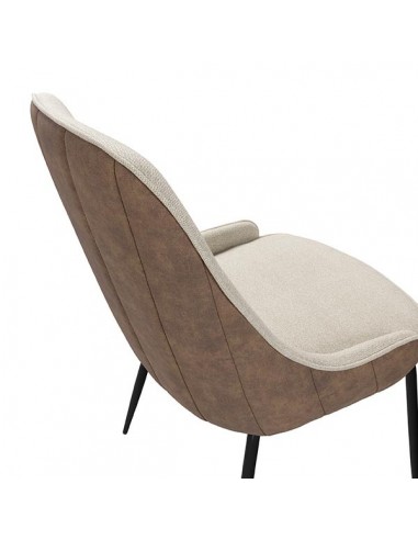 Silla de diseño AGATA de tejido combinado...