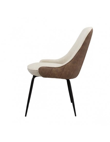 Cadeira de design AGATA em tecido combinado Forest e Suede