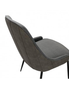 Cadeira de design AGATA em tecido combinado Forest e Suede 2