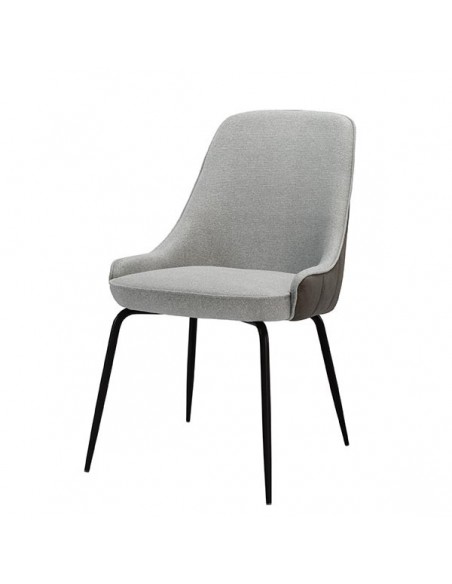 Cadeira de design AGATA em tecido combinado Forest e Suede