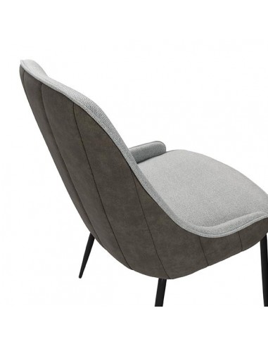 Silla de diseño AGATA de tejido combinado...