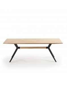 AMETHYST Mesa 160x90 negro, roble blanqueado. 2