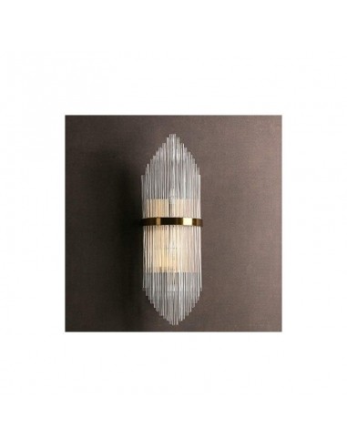 Aplique de pared Kripton 54, metal dorado y...