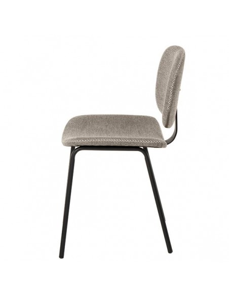 Silla de diseño retro WINONA en tejido Forest y metal en negro.