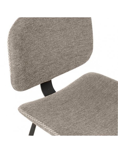 Cadeira WINONA de design retro em tecido Forest e metal preto.