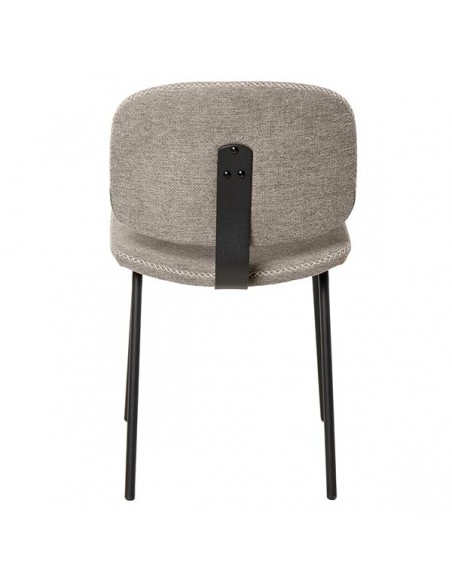 Cadeira WINONA de design retro em tecido Forest e metal preto.