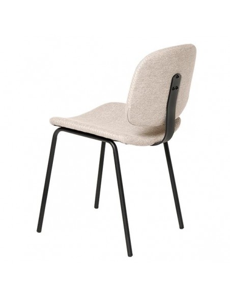 Cadeira WINONA de design retro em tecido Forest e metal preto.