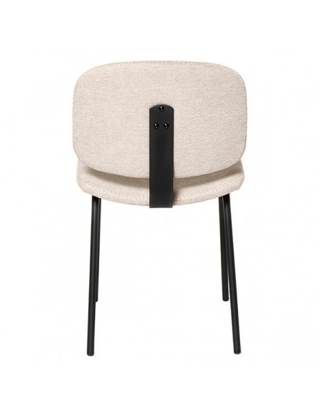 Silla de diseño retro WINONA en tejido Forest y metal en negro.