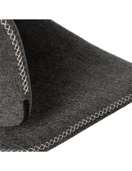 Cadeira WINONA de design retro em tecido Forest e metal preto.