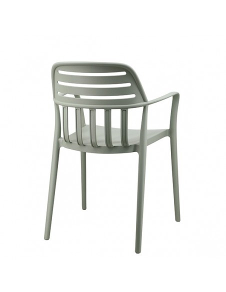 Silla de exterior con brazos DESIREE, apilable, polipropileno.