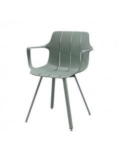 Silla de cocina con brazos YAMAL, polipropileno con patas...