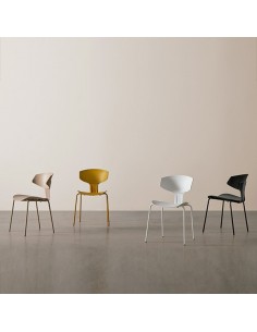 Cadeira para cocina design RENE, polipropileno, metal. 2