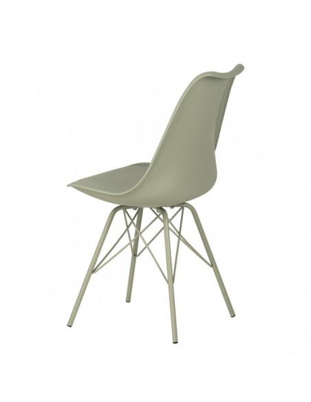Silla de cocina RALF, patas metálicas, asiento acolchado.
