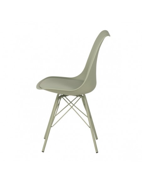 Silla de cocina RALF, patas metálicas, asiento acolchado.