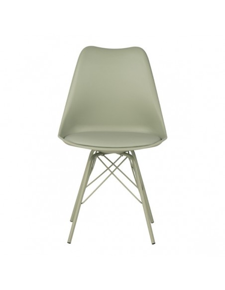 Cadeira de cozinha RALF, pernas metálicas, assento acolchoado.