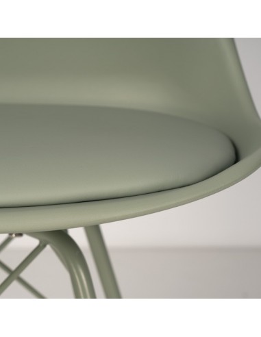 Silla de cocina RALF, patas metálicas, asiento...