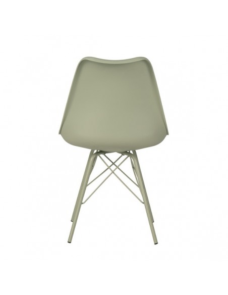 Cadeira de cozinha RALF, pernas metálicas, assento acolchoado.